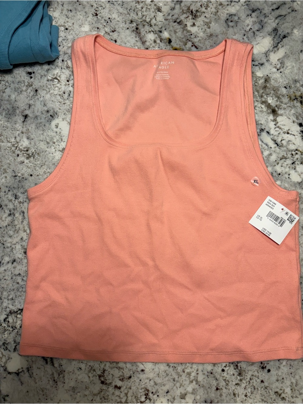 American Eagle Outfitters Peach Cropped Tank Top - Peach